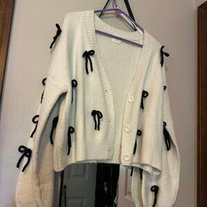 Luna Ivy Bow Tie Cardigan Sweater